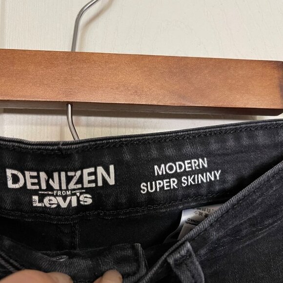 Levi's Women's Denizen Black Wash Modern Super Skinny Stretch Jeans Size 6 - Picture 2 of 9